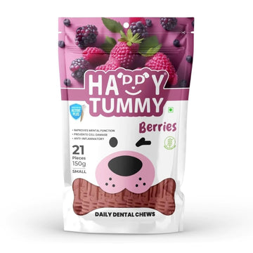 Happy Tummy : Daily Dental Chews for Dogs – Berries